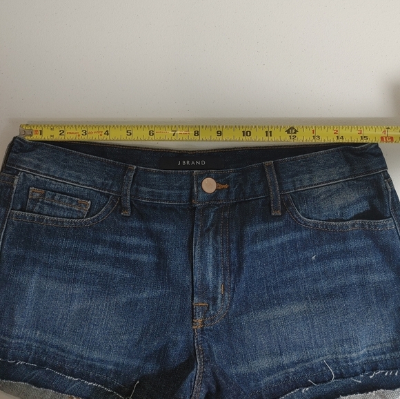 J Brand Blue Jean Shorts Frayed Double Hem Size 27 - Picture 8 of 9